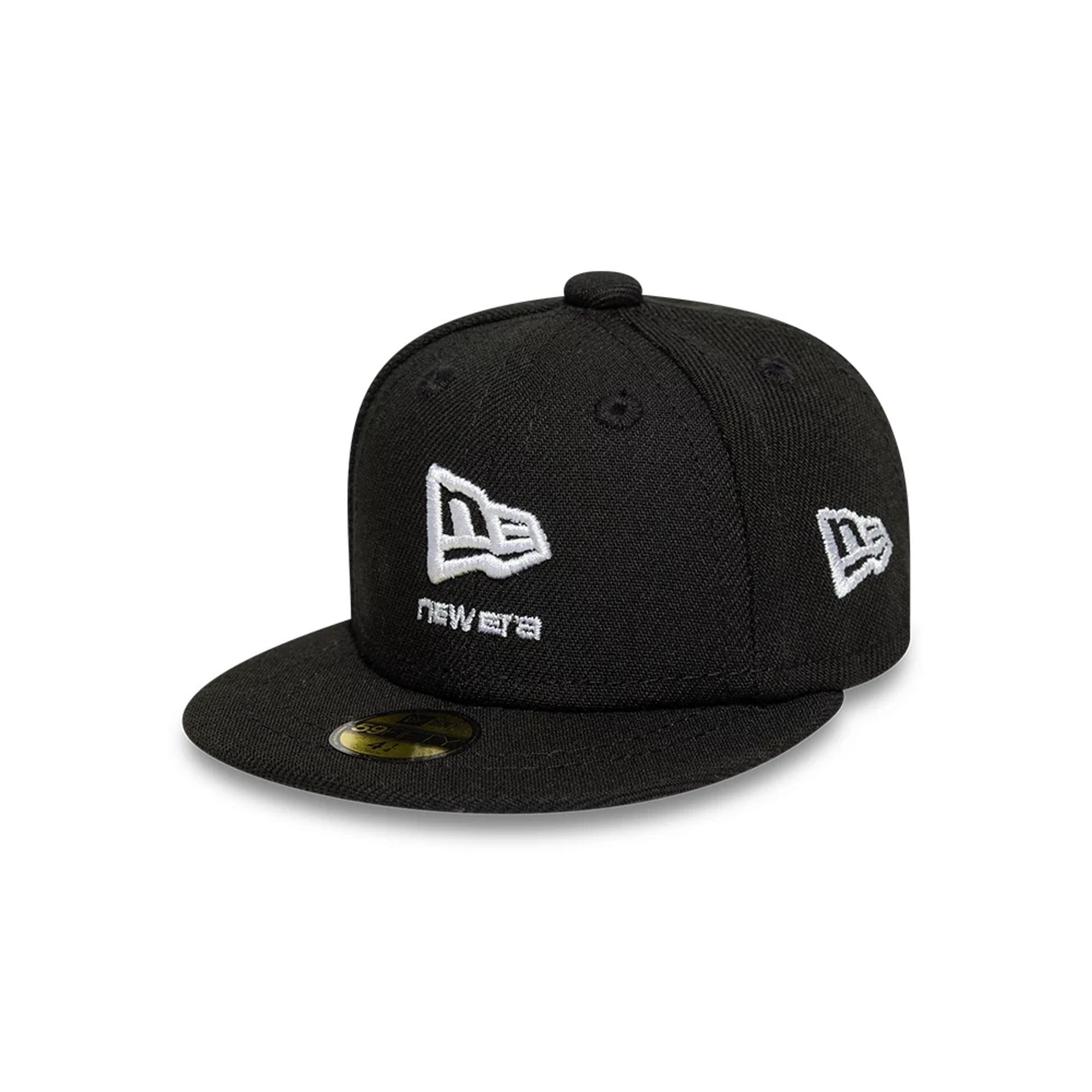 New Era Flag Logo Black Mini 59FIFTY Fitted Cap-kentox