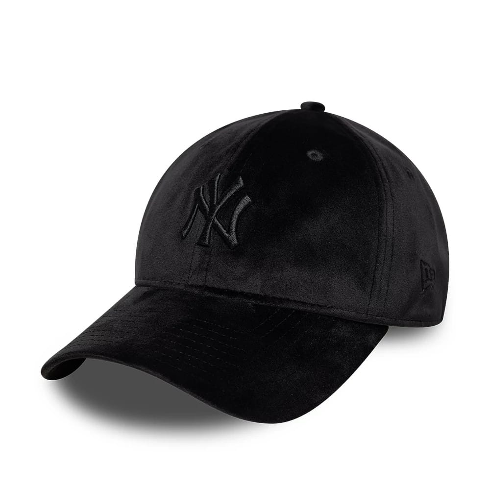New York Yankees MLB Velour Black 9TWENTY Bow Back Adjustable Cap-kentox