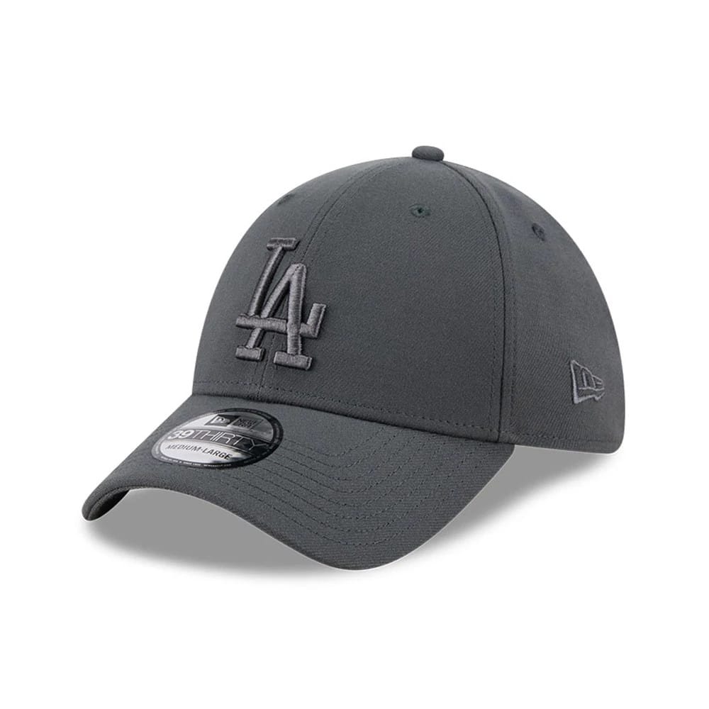 LA Dodgers MLB Steel Charcoal 39THIRTY Stretch Fit Cap-kentox