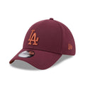 LA Dodgers MLB Frosted Rust Dark Red 39THIRTY Stretch Fit Cap-kentox