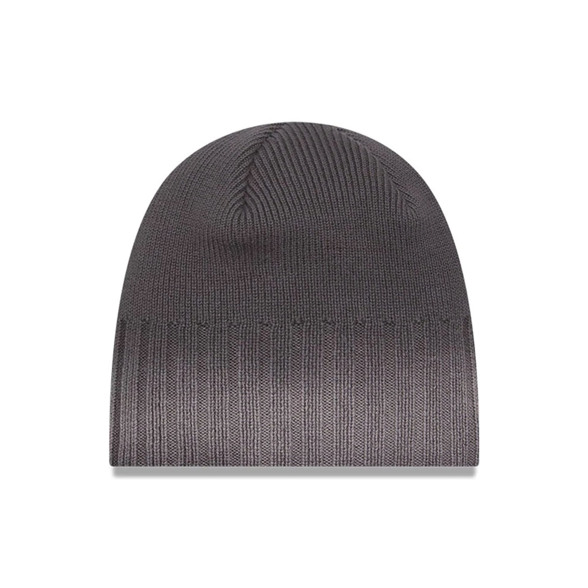 New Era Gradient Charcoal Skull Knit Beanie Hat-kentox