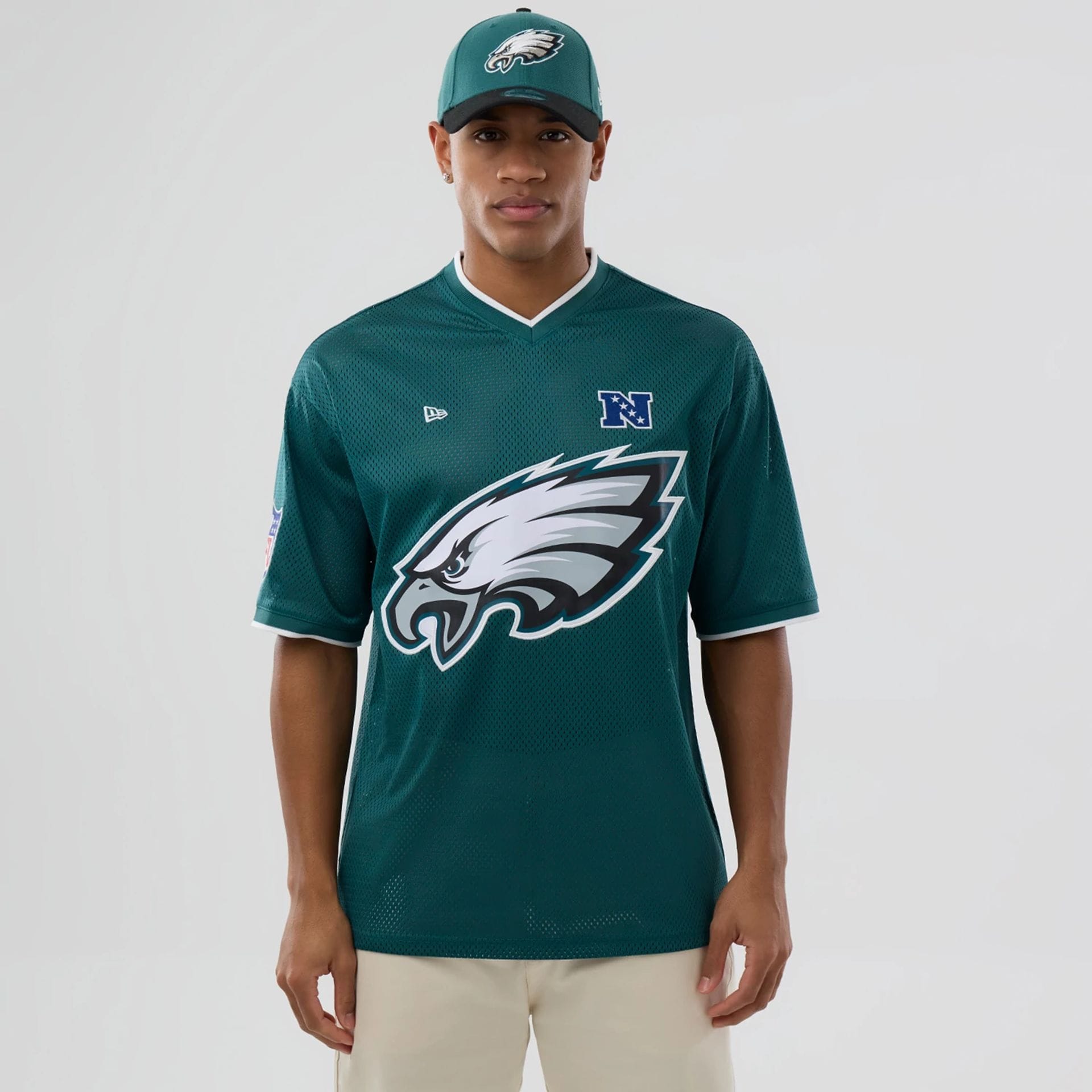 Philadelphia Eagles NFL Mesh Dark Green Oversized T-Shirt-kentox