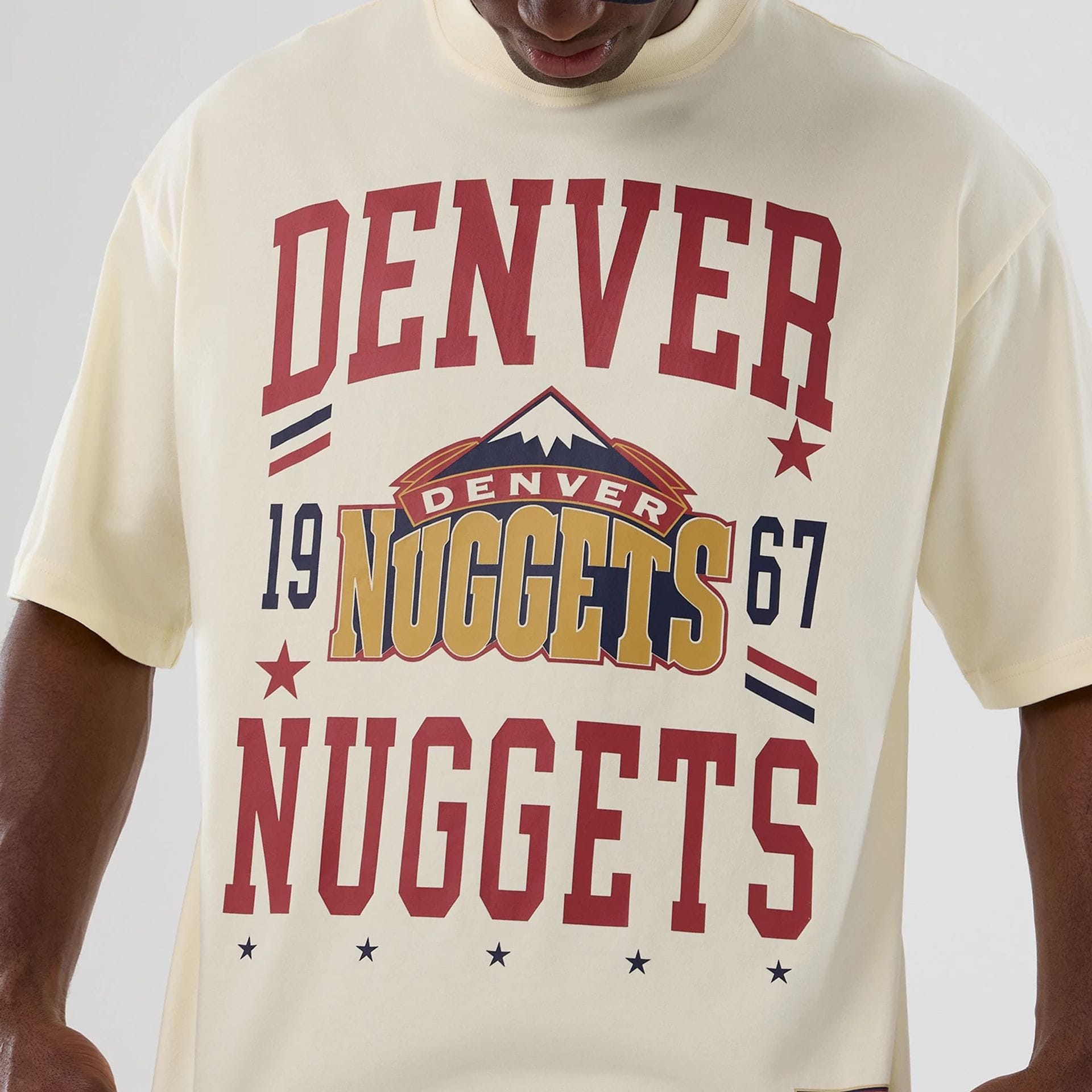 Denver Nuggets NBA Hardwood Classic Cream T-Shirt-kentox