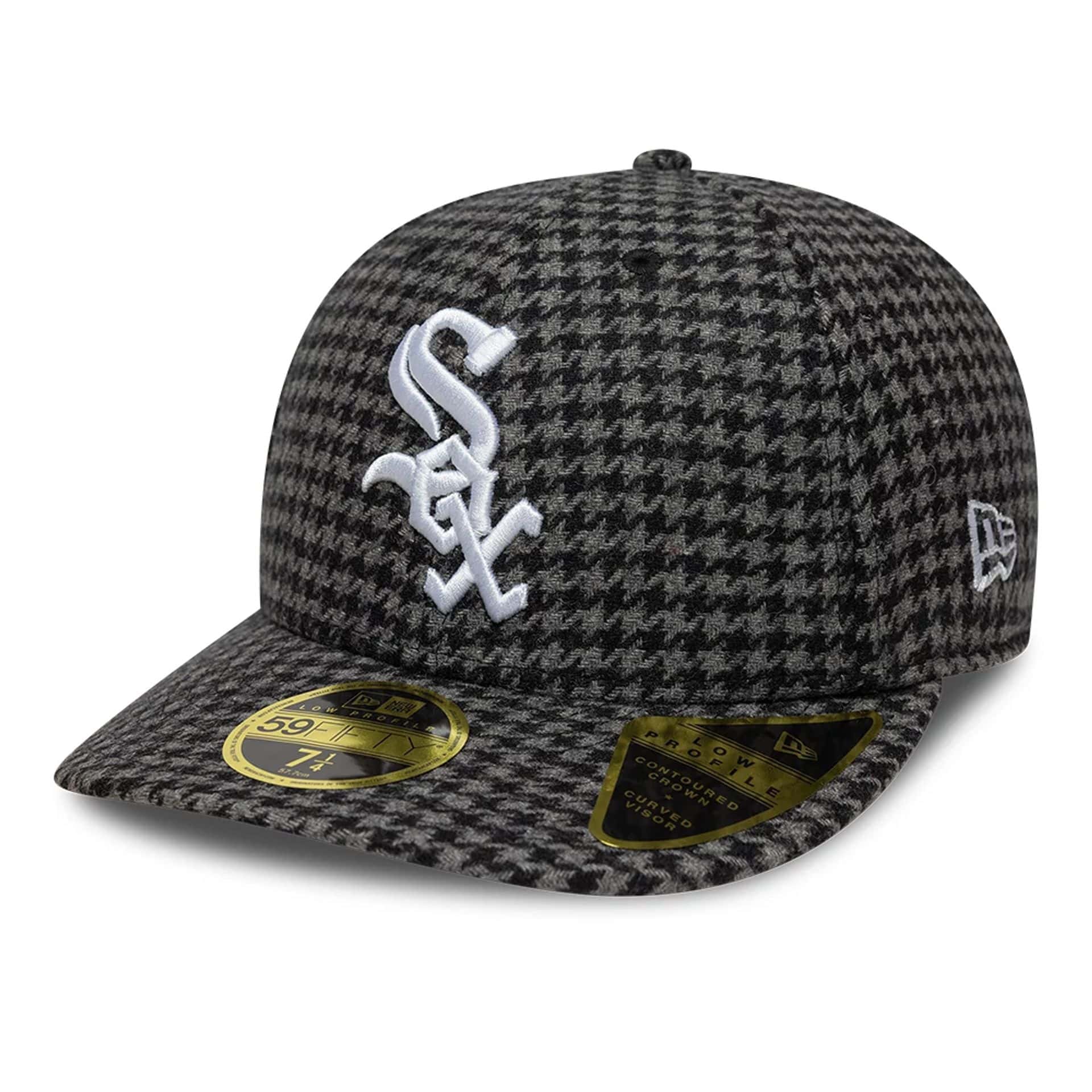 Chicago White Sox MLB Houndstooth Black Low Profile 59FIFTY Fitted Cap-kentox