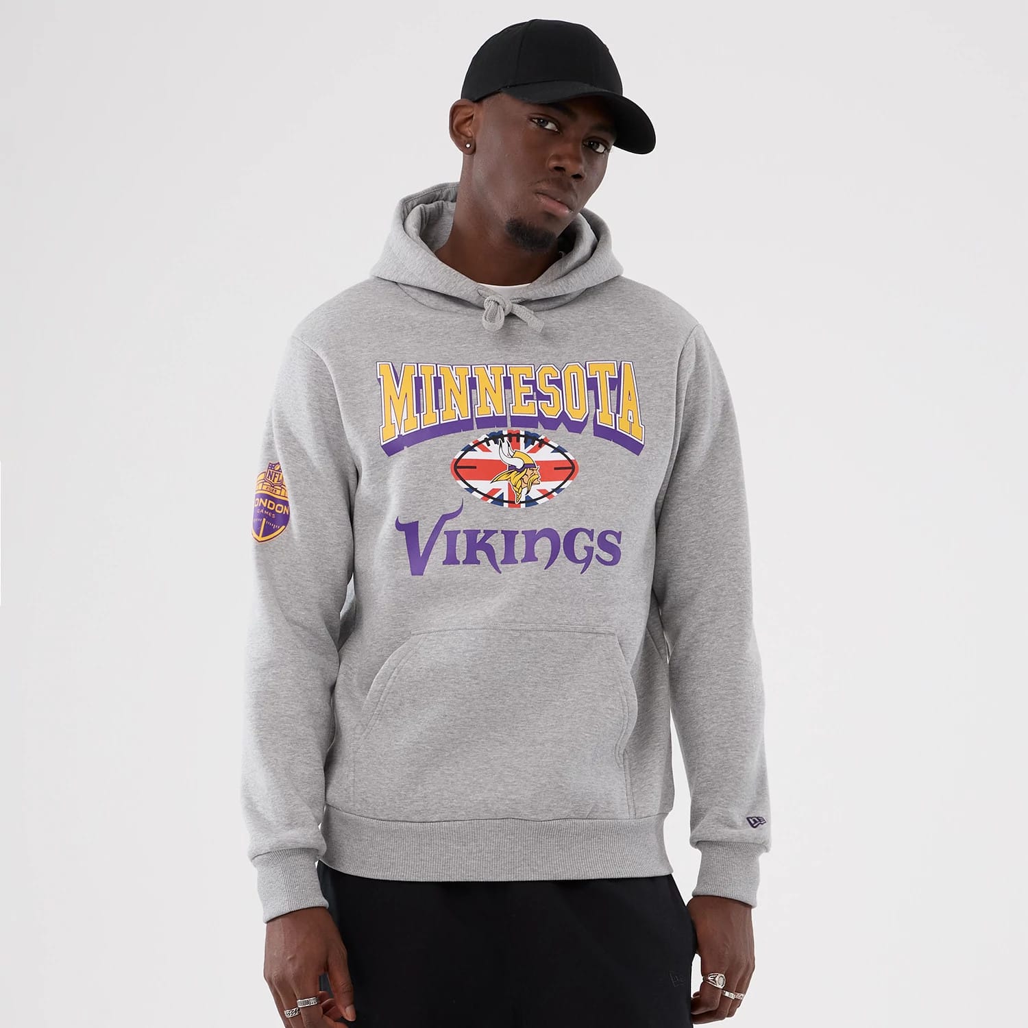 Minnesota Vikings NFL International Series Games 2025 Grey Pullover Hoodie-kentox