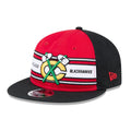 Chicago Blackhawks NHL Team Stripes Red Retro Crown 9FIFTY Adjustable Cap-kentox