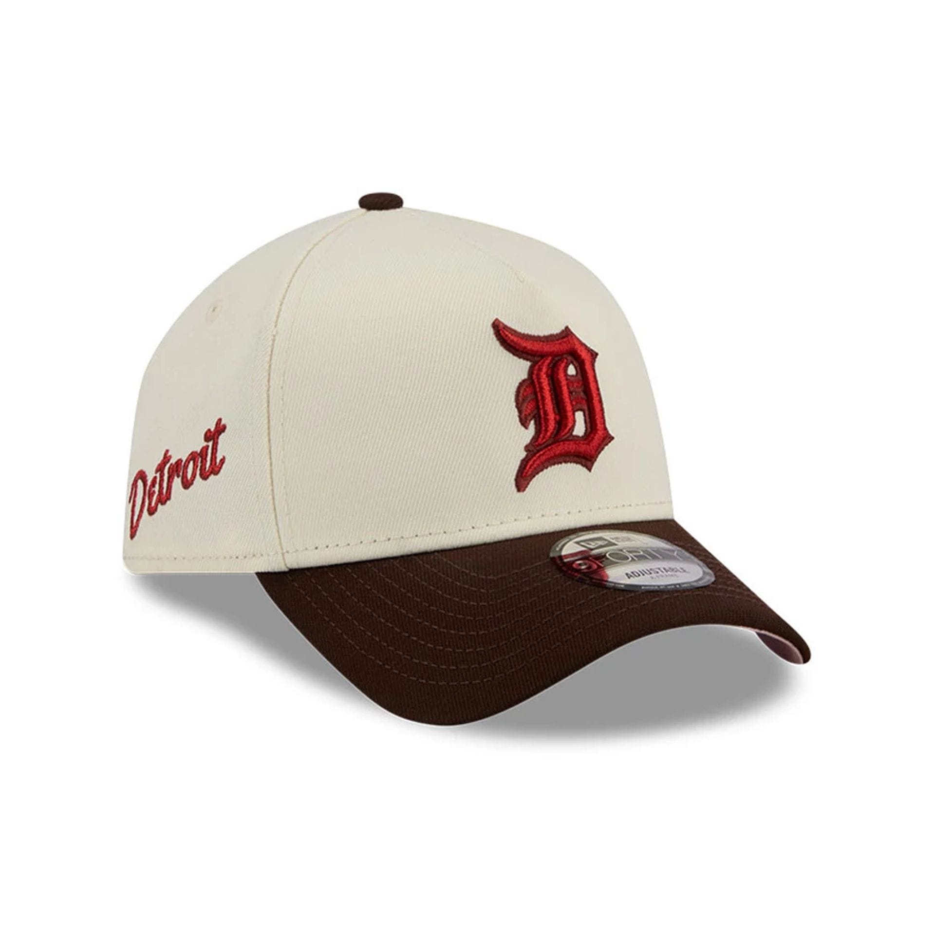 Detroit Tigers MLB City Script White 9FORTY A-Frame Adjustable Cap-kentox