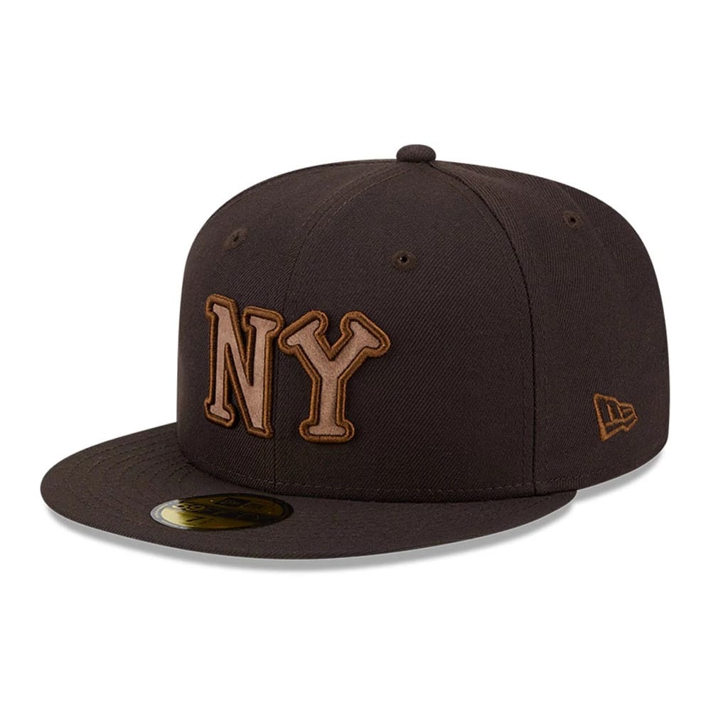 New York Black Yankees MLB Negro League Dark Brown 59FIFTY Fitted Cap-kentox