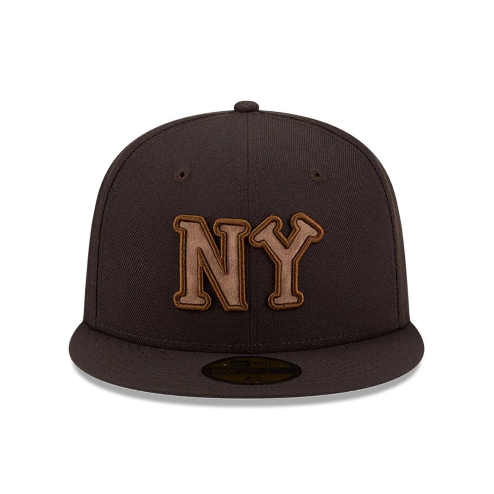 New York Black Yankees MLB Negro League Dark Brown 59FIFTY Fitted Cap-kentox