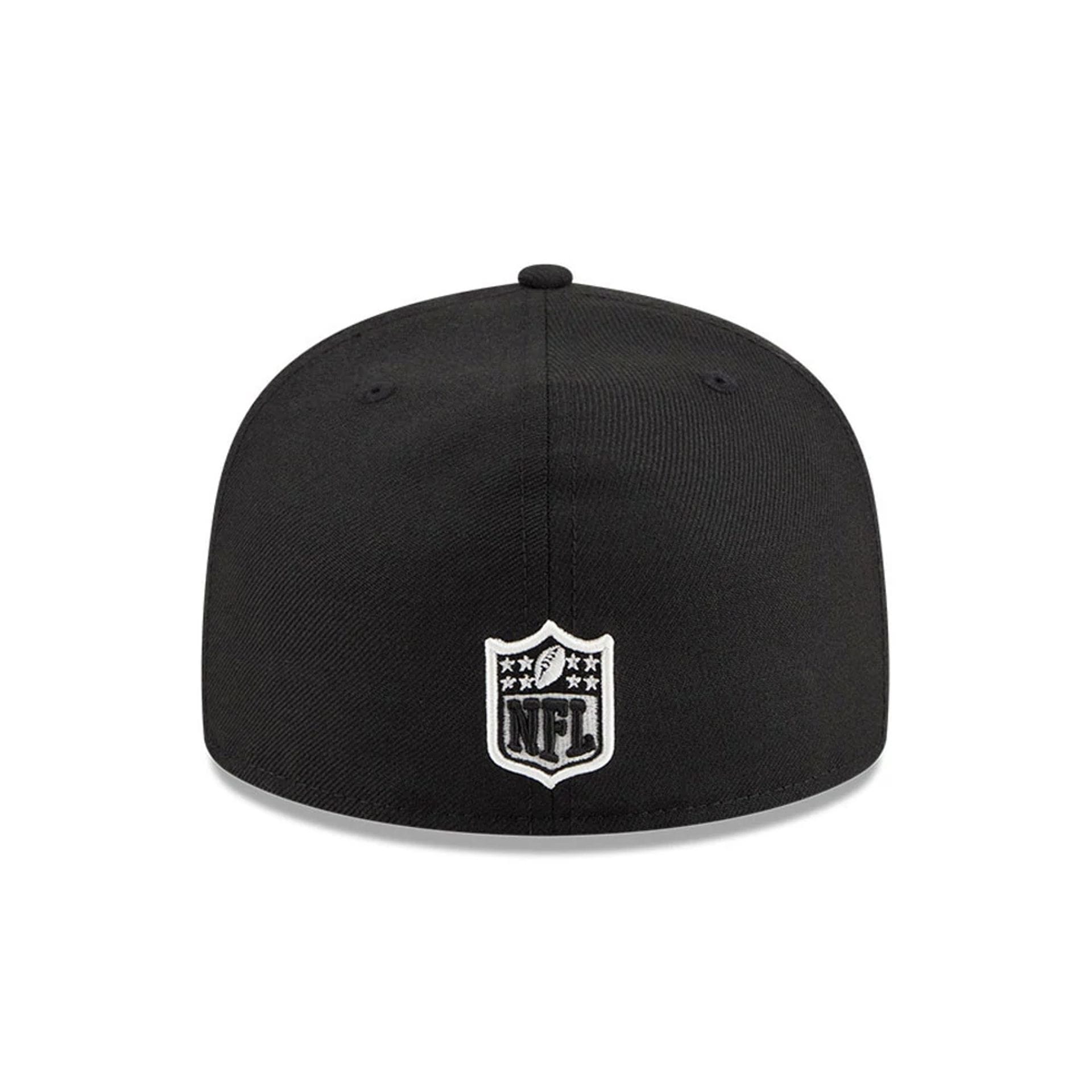 Dallas Cowboys NFL Chiseled Embroidery Black 59FIFTY A-Frame Fitted Cap-kentox