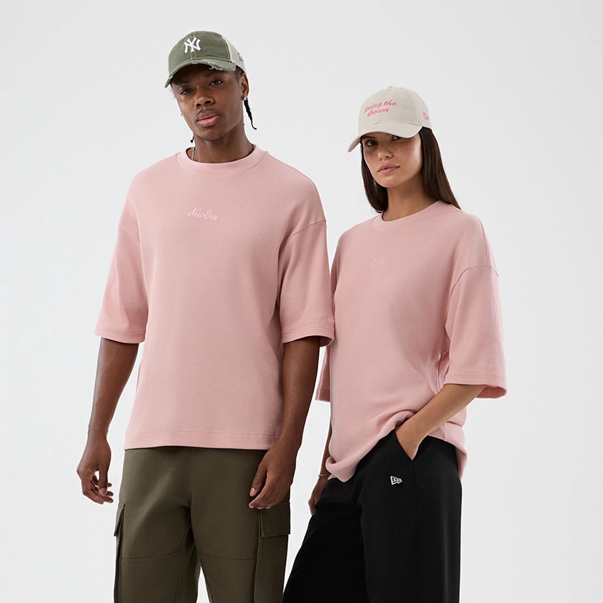 New Era Waffle Pastel Pink T-Shirt-kentox