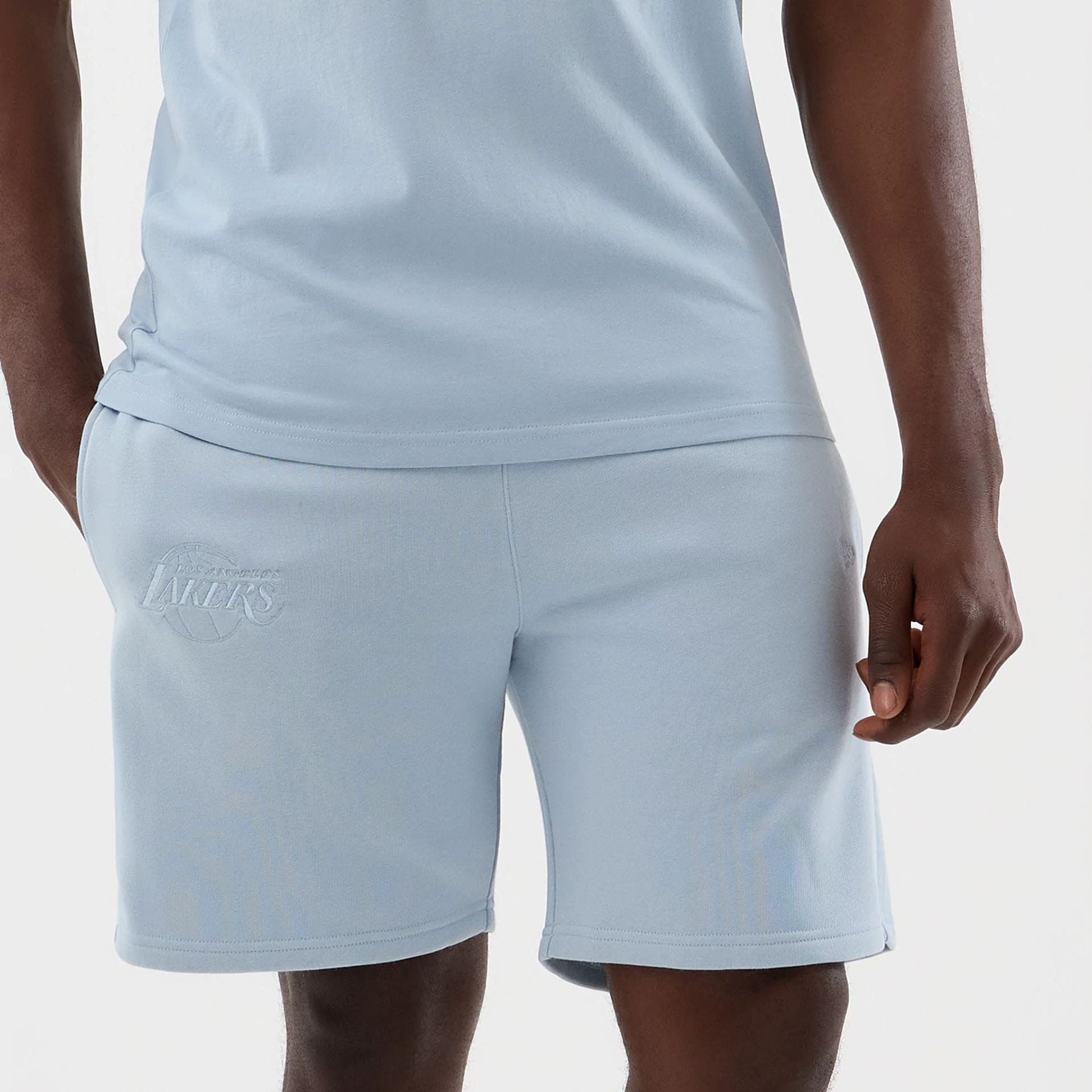 LA Lakers NBA League Essential Pastel Blue Shorts-kentox