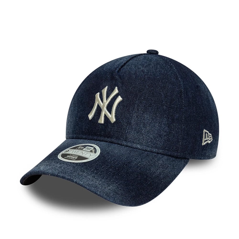 New York Yankees Womens MLB Denim Navy 9TWENTY A-Frame Adjustable Cap-kentox