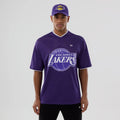 LA Lakers NBA Mesh Purple Oversized T-Shirt-kentox