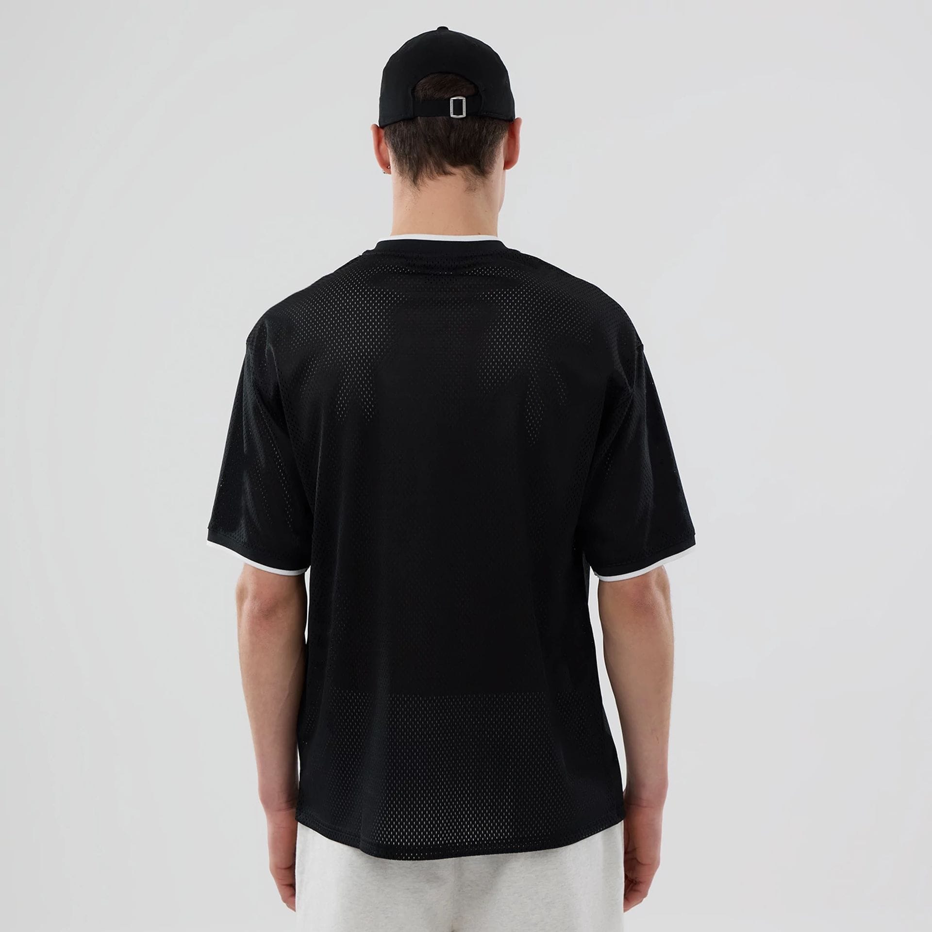 Chicago Bulls NBA Mesh Black Oversized T-Shirt-kentox