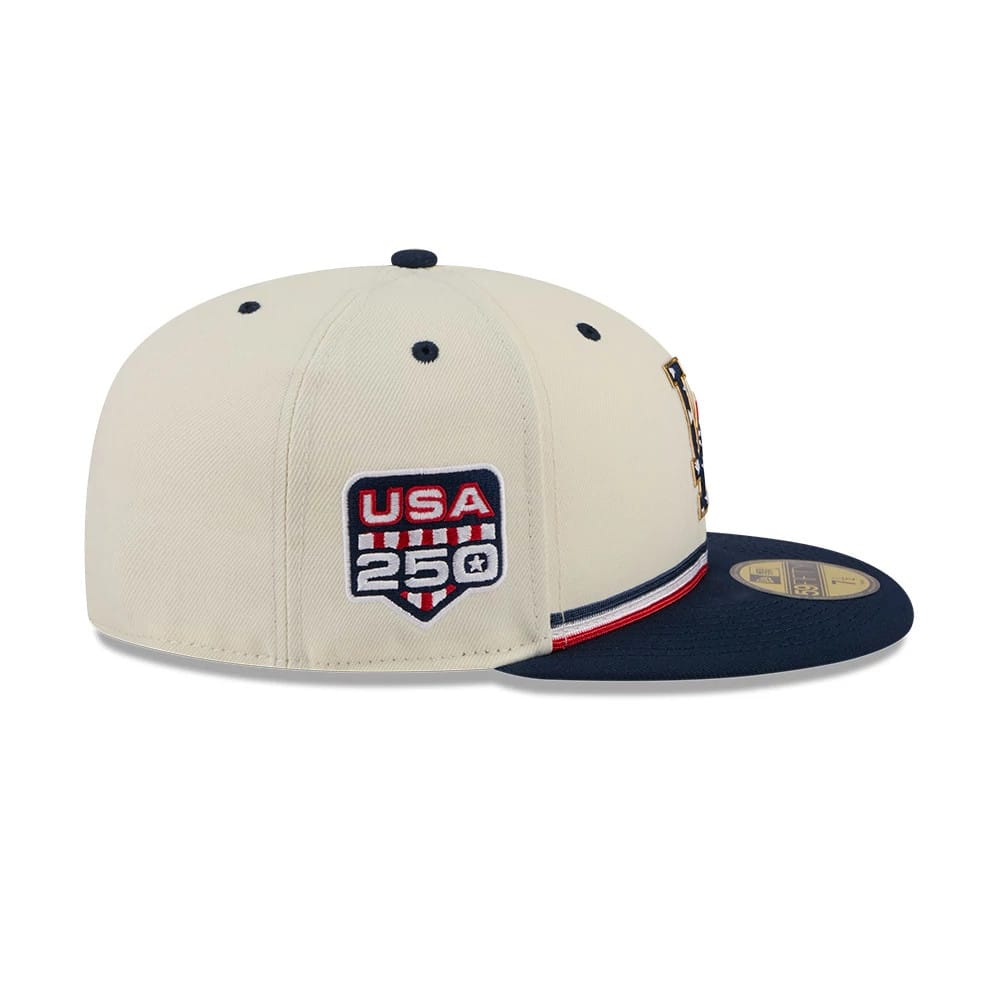 LA Dodgers MLB 4th Of July 2026 Cream 59FIFTY Fitted Cap-kentox