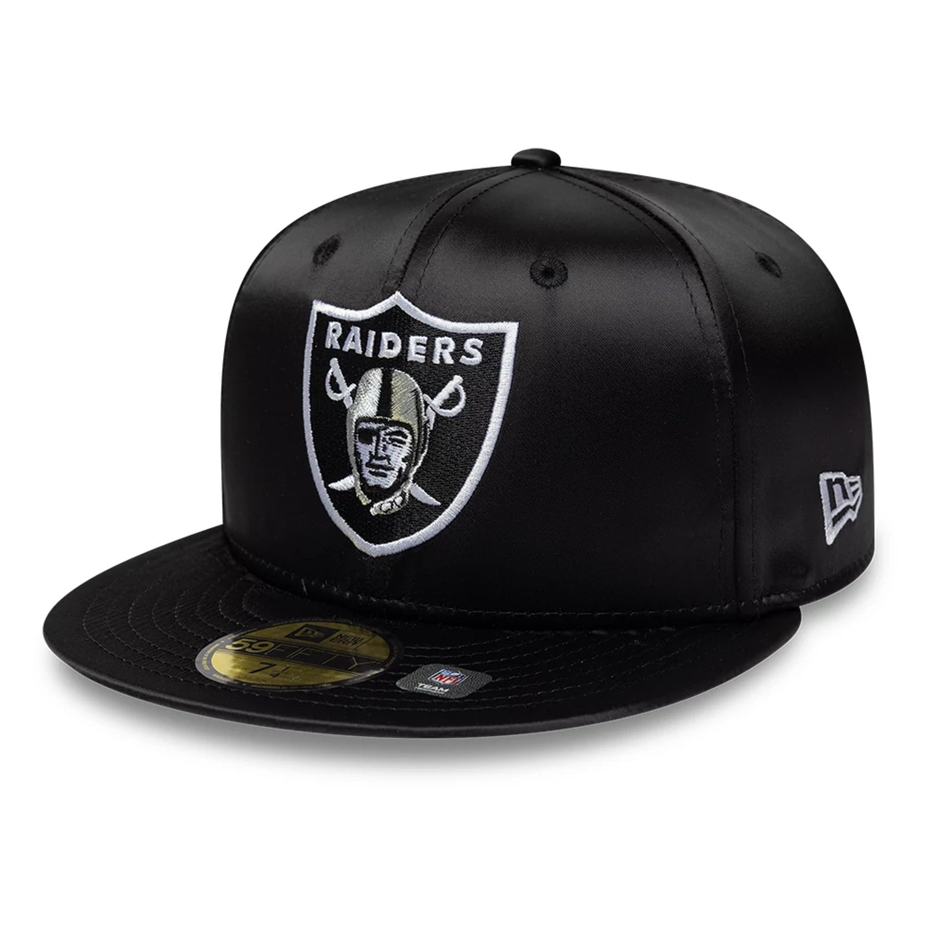 Las Vegas Raiders NFL Satin Black 59FIFTY Fitted Cap-kentox