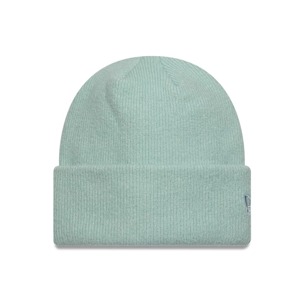 New Era Mohair Pastel Blue Wide Cuff Knit Beanie Hat-kentox