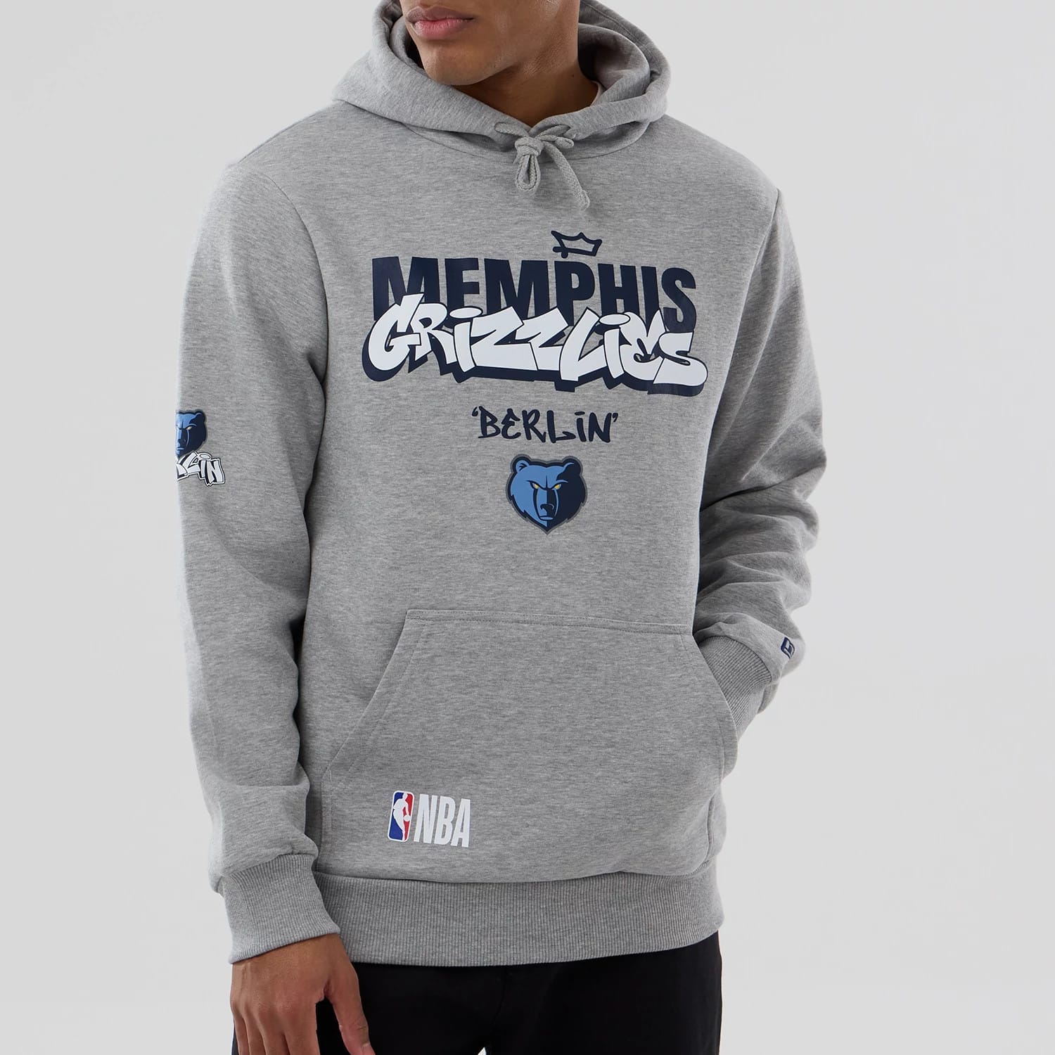 Memphis Grizzlies NBA Berlin Game 2026 Grey Pullover Hoodie-kentox