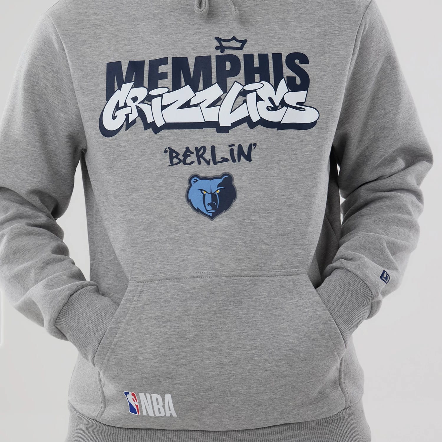 Memphis Grizzlies NBA Berlin Game 2026 Grey Pullover Hoodie-kentox
