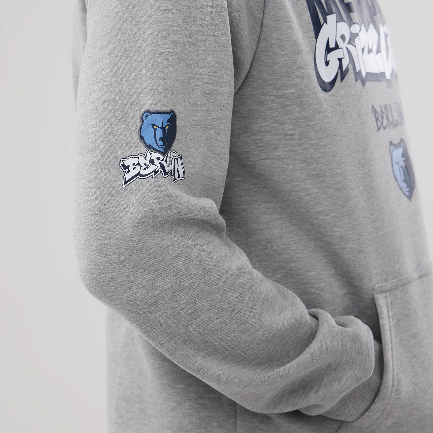 Memphis Grizzlies NBA Berlin Game 2026 Grey Pullover Hoodie-kentox