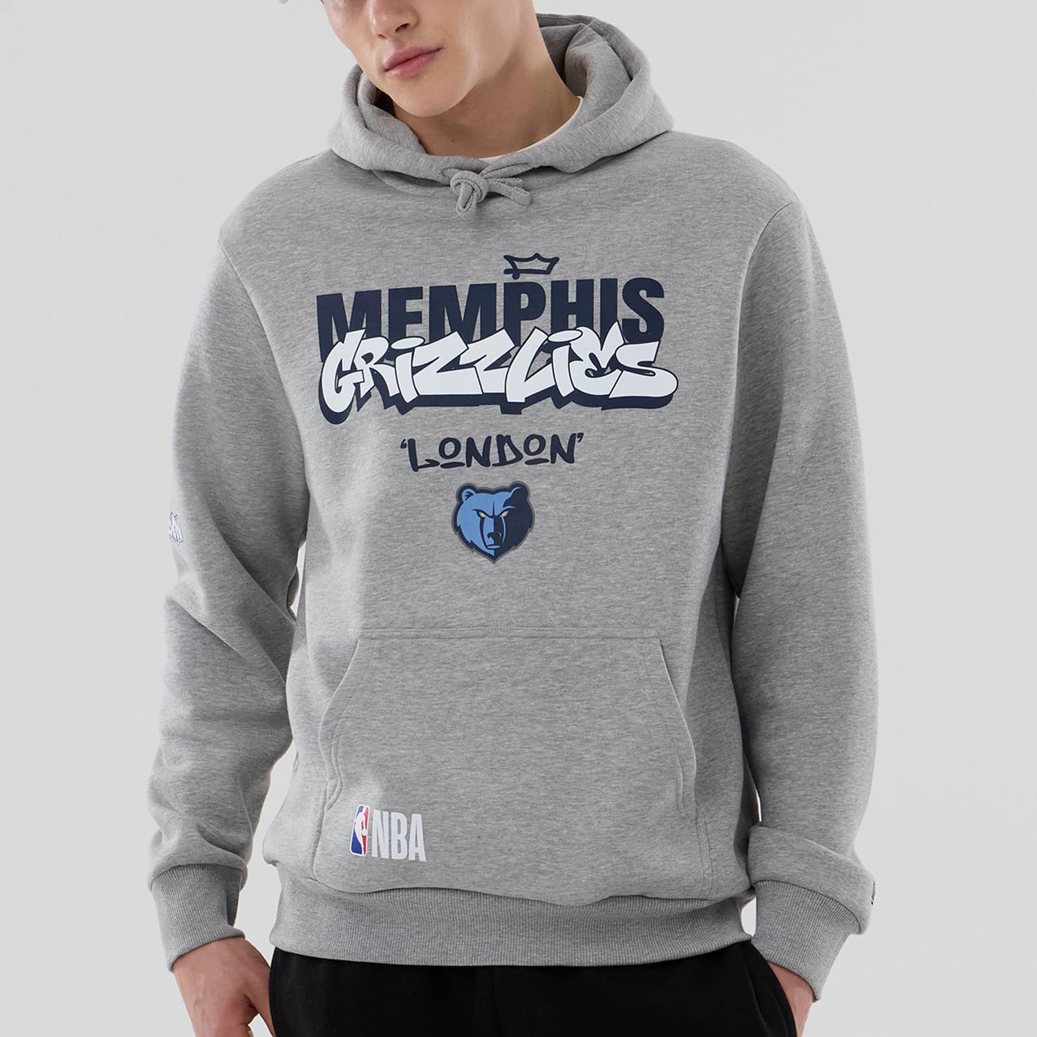 Memphis Grizzlies NBA London Game 2026 Grey Pullover Hoodie-kentox
