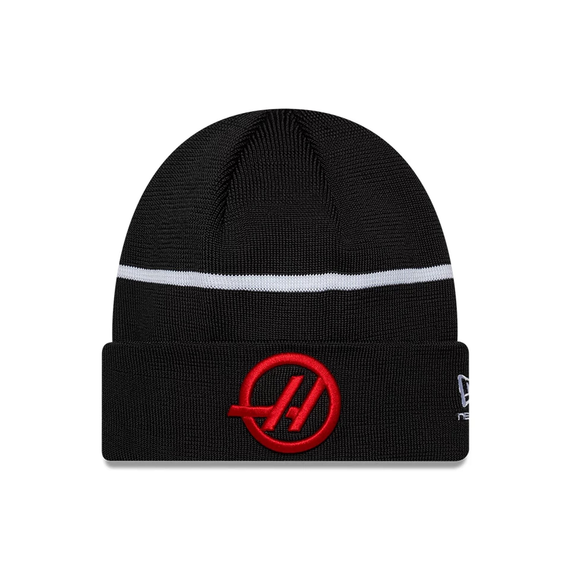 TGR Haas F1 Team Black Cuff Knit Beanie Hat-kentox