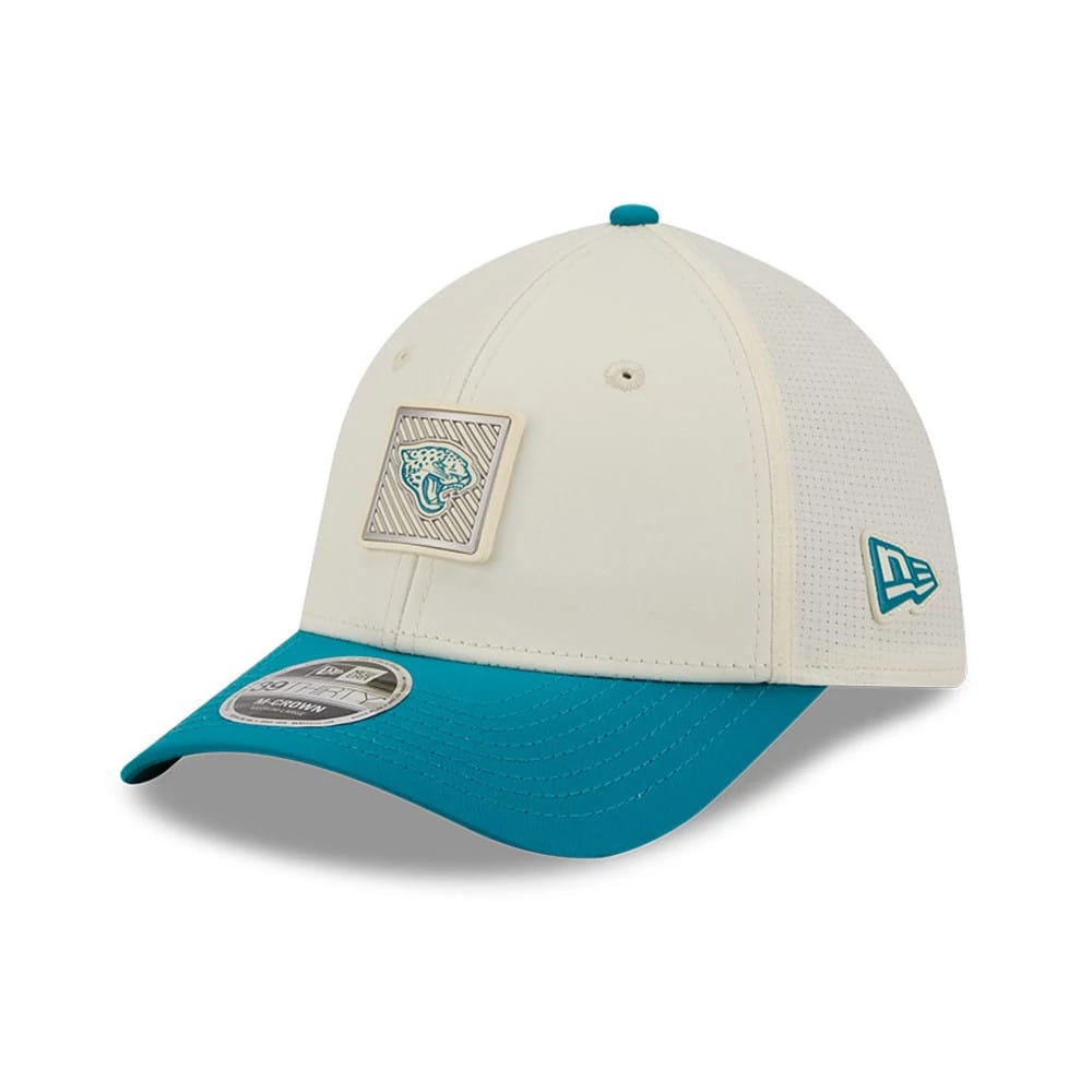 Jaguars NFL Training 2026 White 39THIRTY M-Crown Stretch Fit Cap-kentox