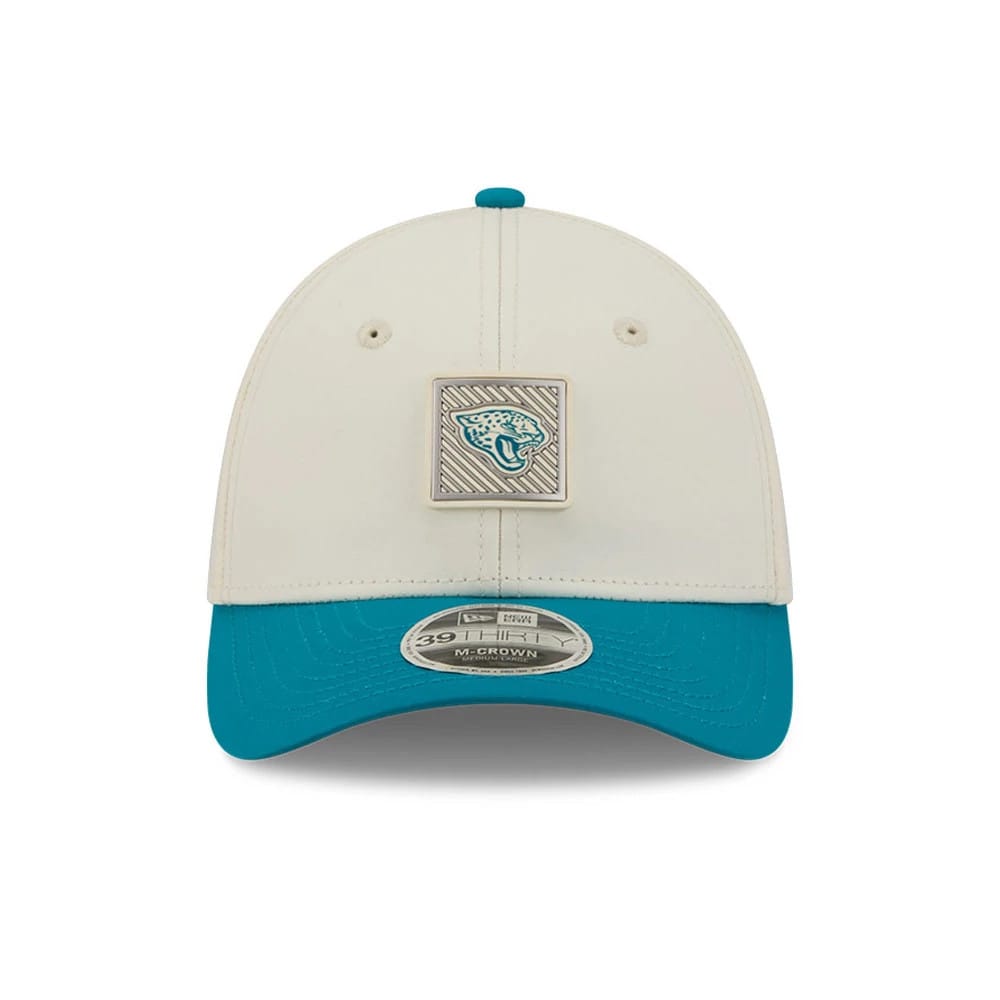 Jaguars NFL Training 2026 White 39THIRTY M-Crown Stretch Fit Cap-kentox