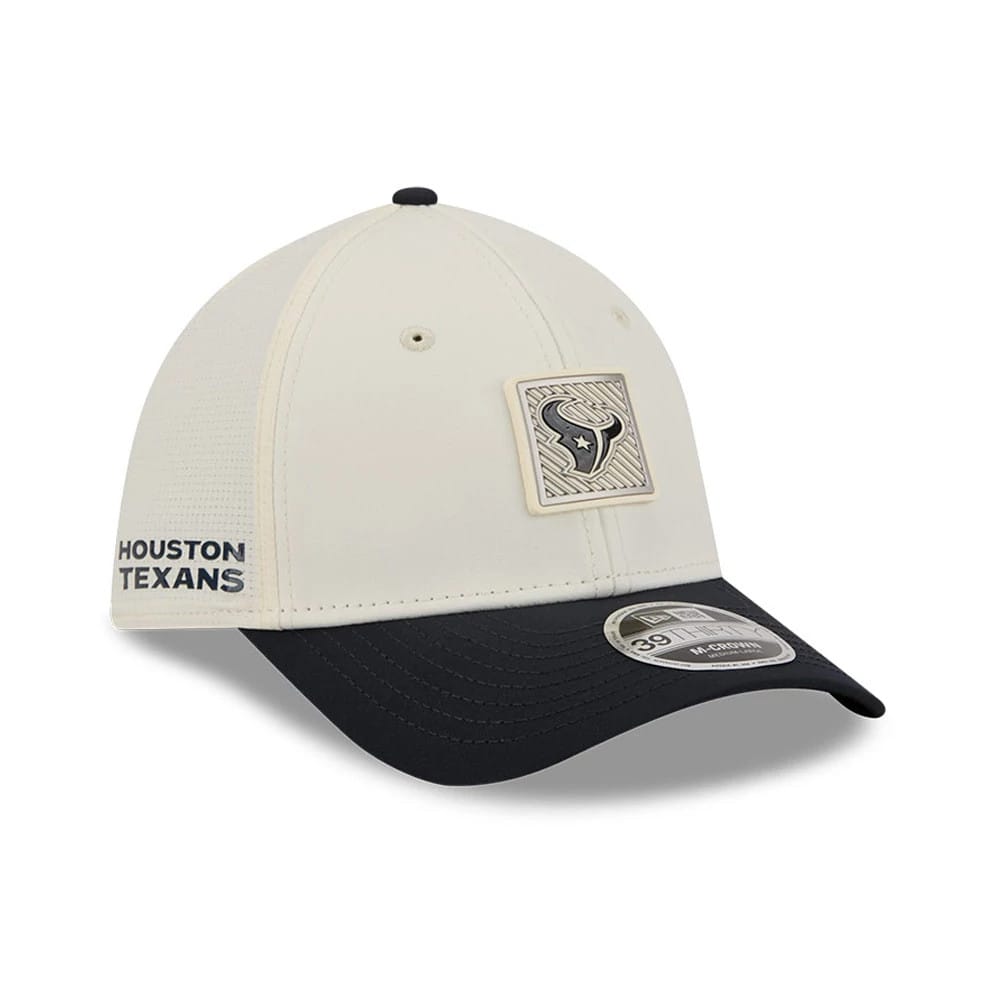 Houston Texans NFL Training 2026 White 39THIRTY M-Crown Stretch Fit Cap-kentox