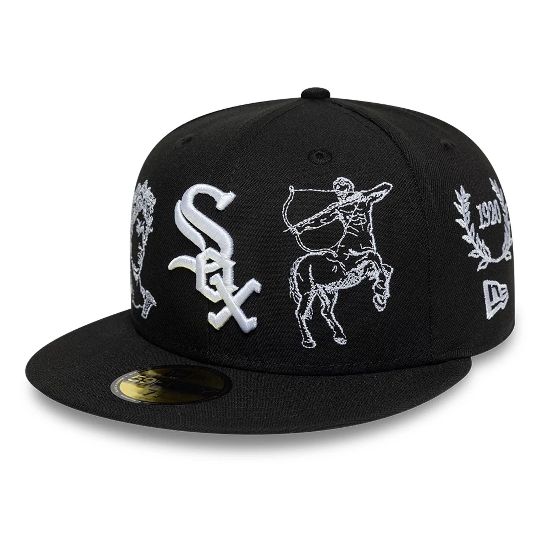 Chicago White Sox MLB Mythical Black 59FIFTY Fitted Cap-kentox