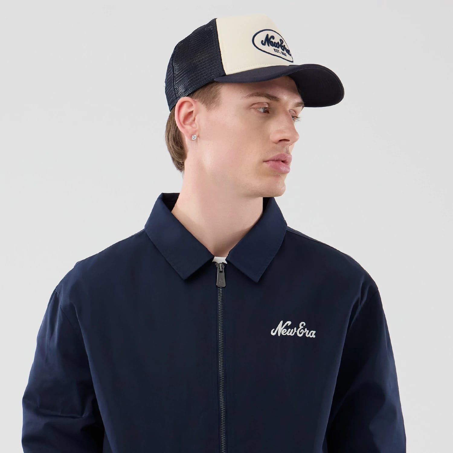 New Era Navy Shacket-kentox
