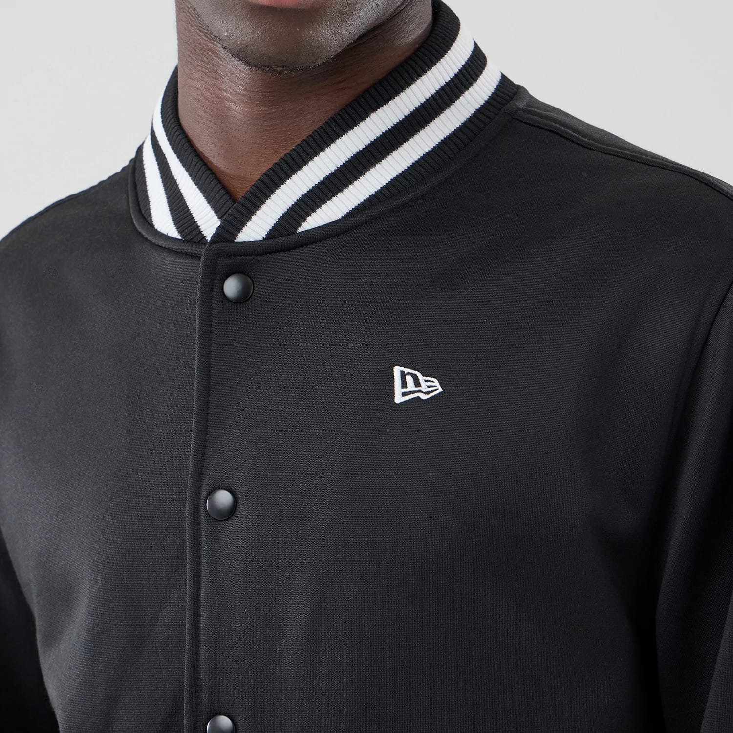 New Era Black Jersey Bomber Jacket-kentox