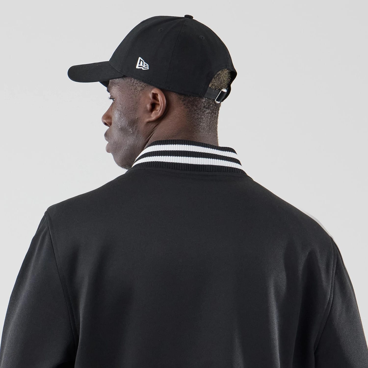 New Era Black Jersey Bomber Jacket-kentox