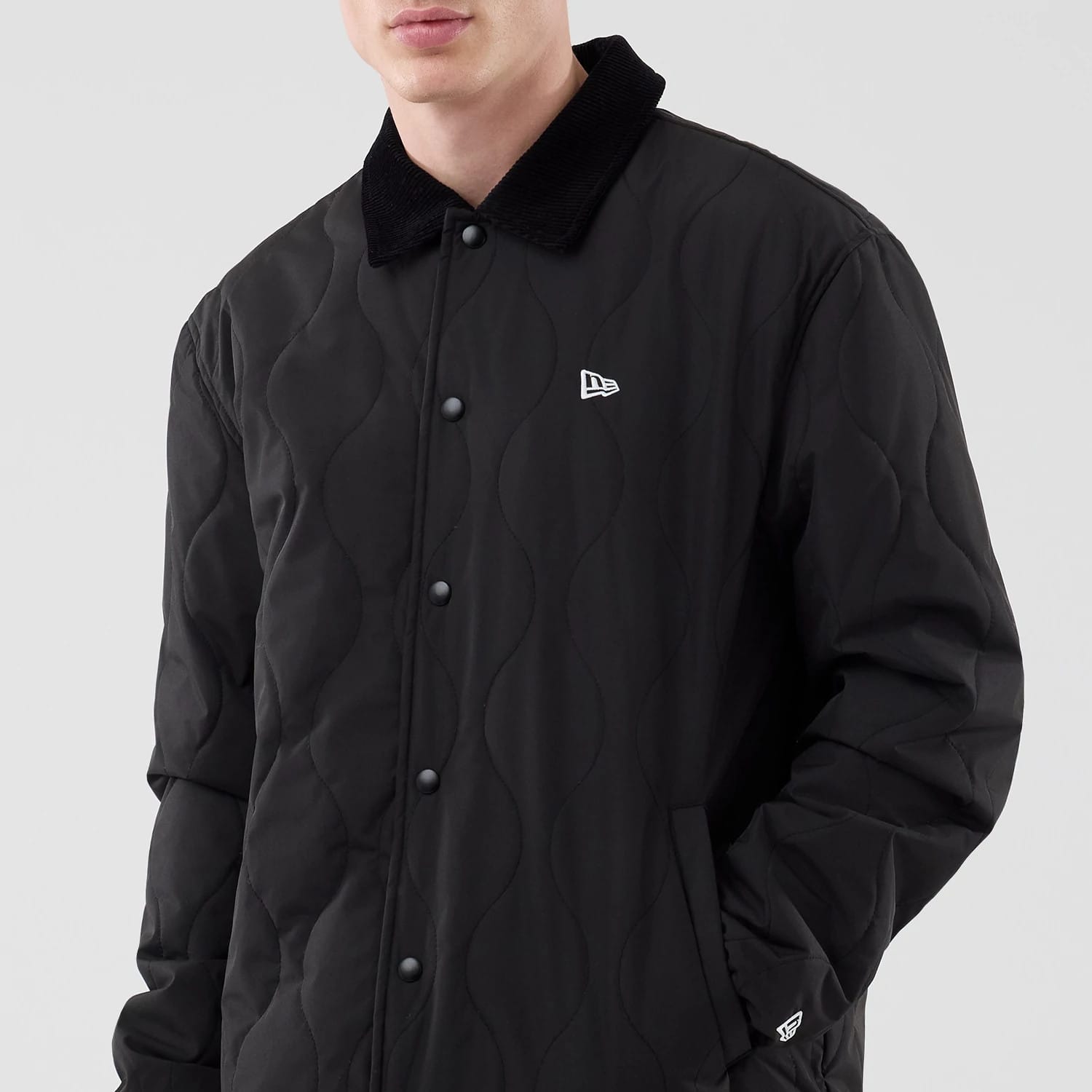 New Era Quilted Coaches Black Jacket-kentox