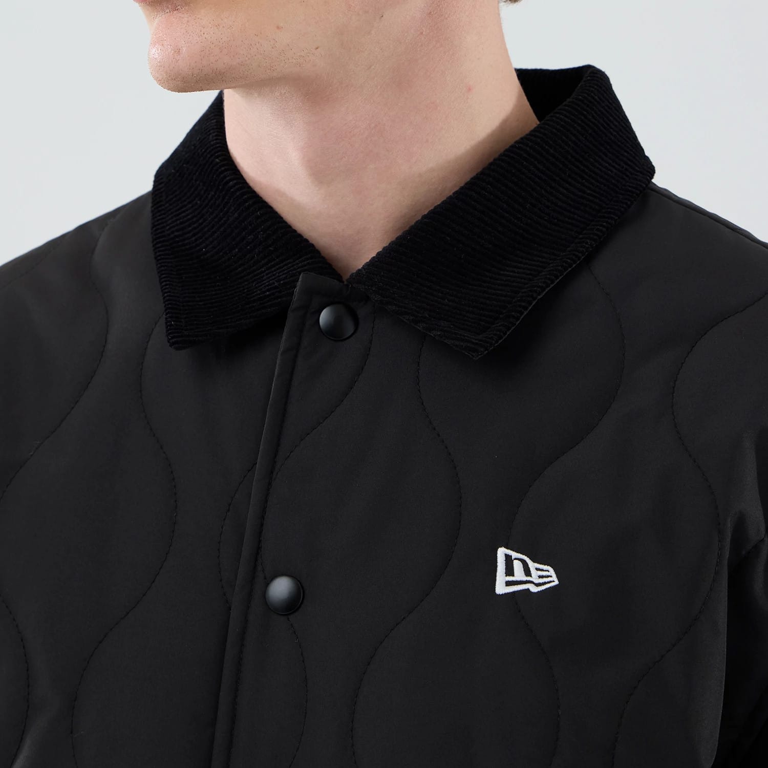 New Era Quilted Coaches Black Jacket-kentox