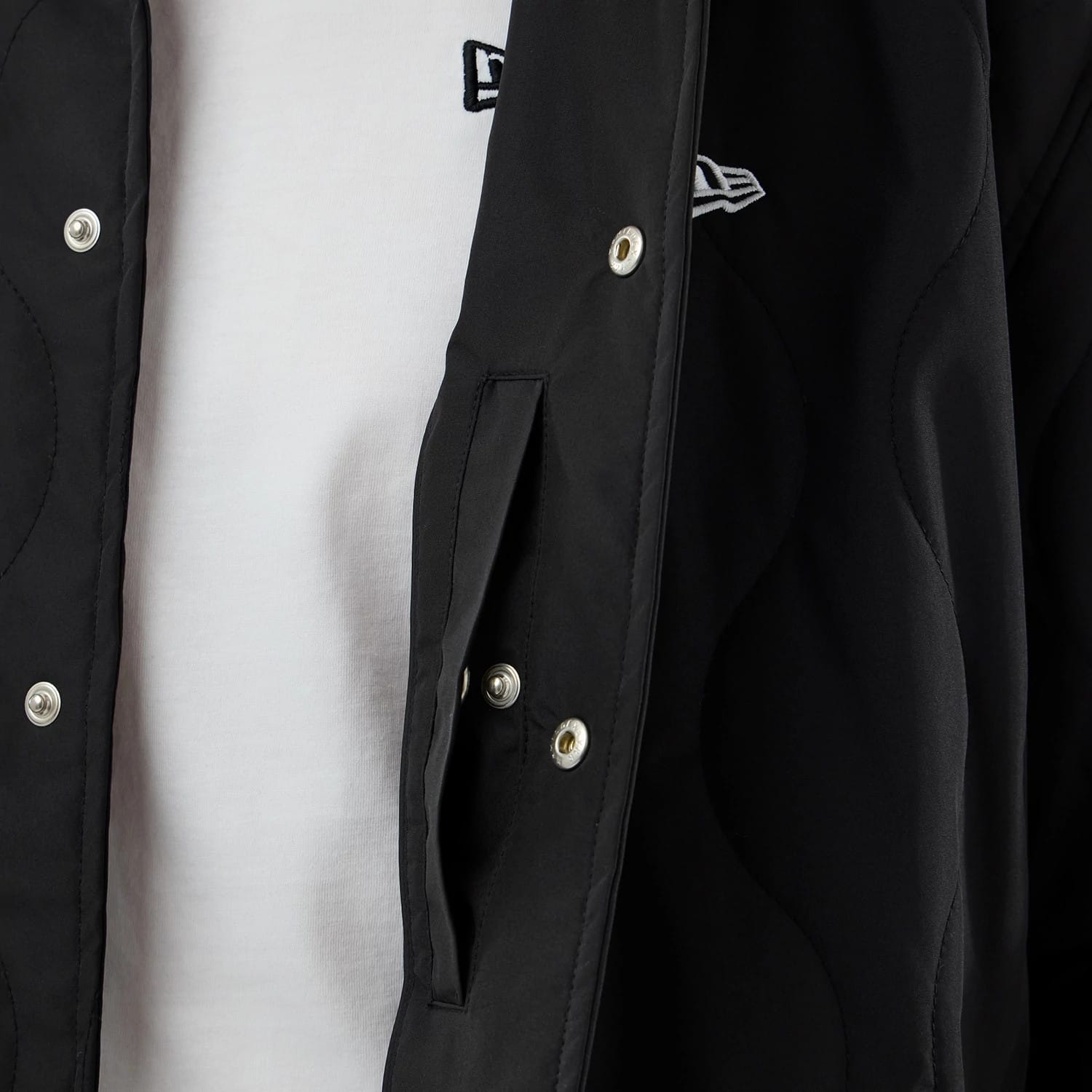 New Era Quilted Coaches Black Jacket-kentox