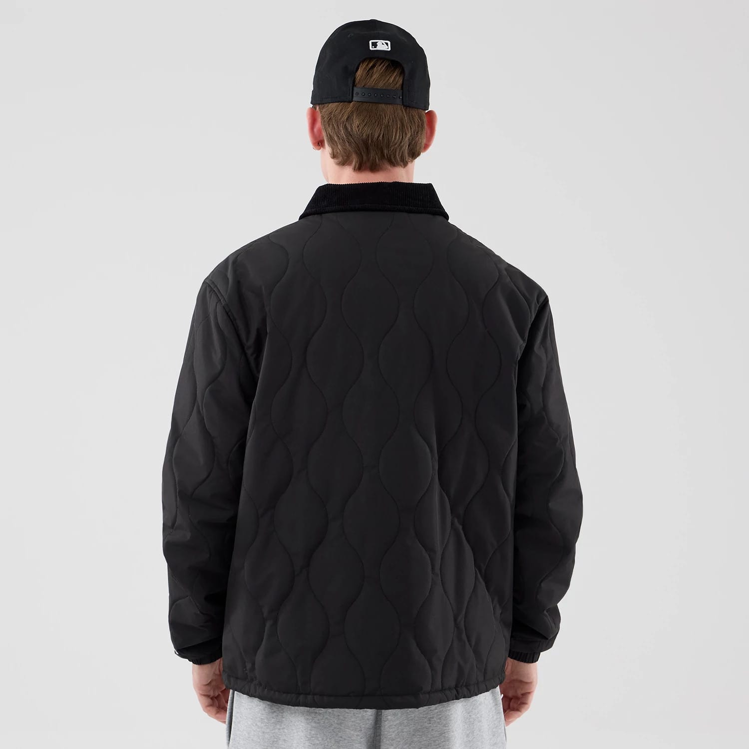 New Era Quilted Coaches Black Jacket-kentox