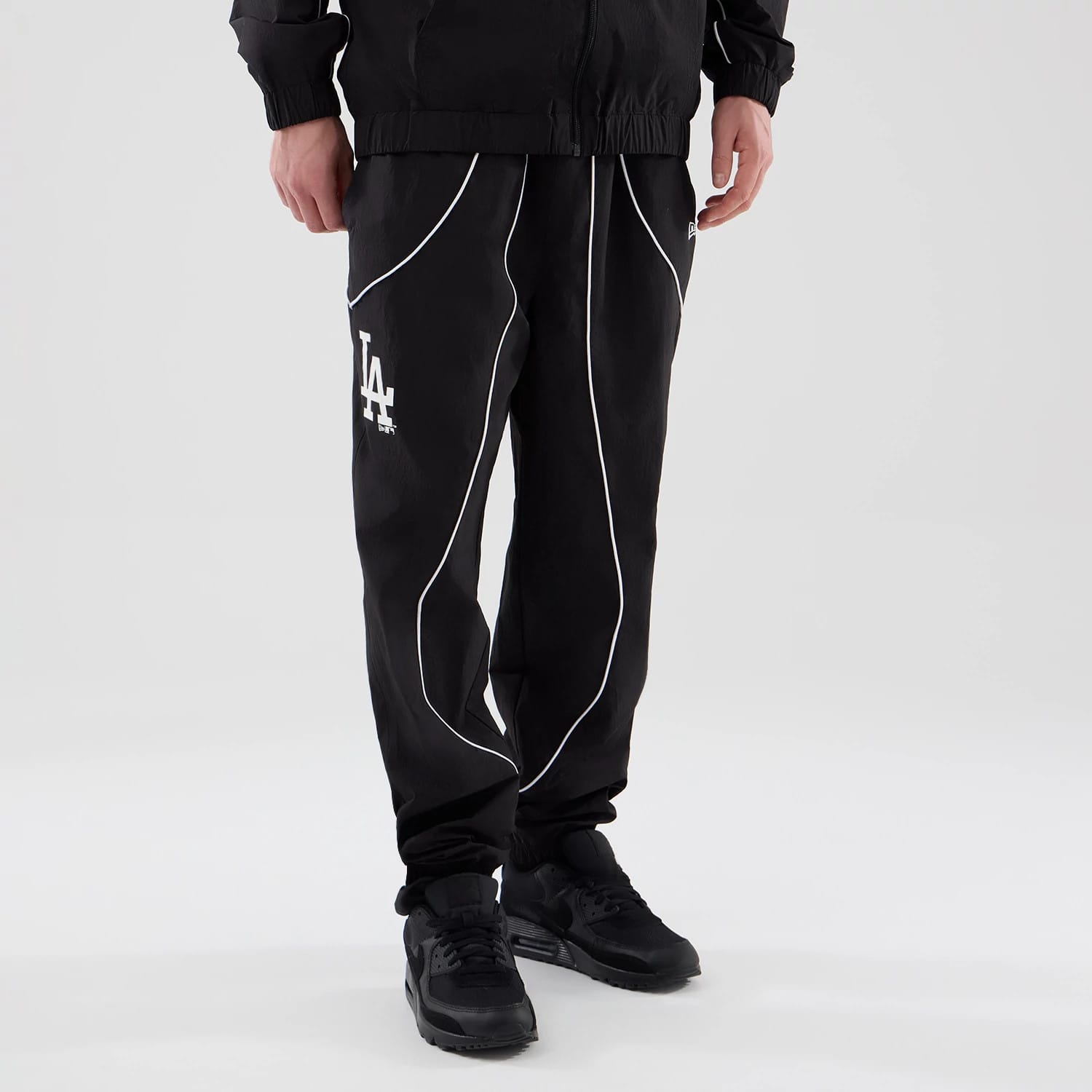 LA Dodgers MLB Piping Track Black Track Pants-kentox