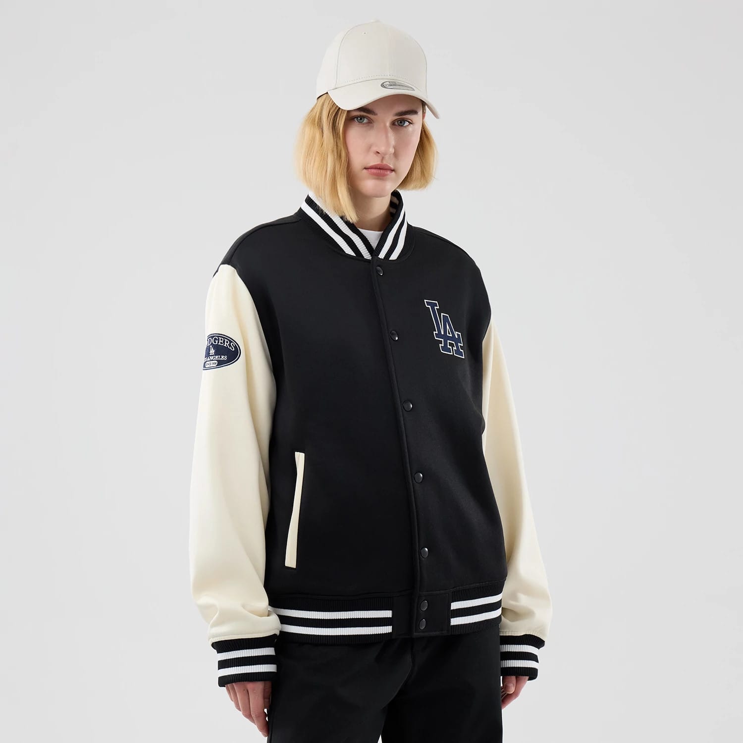 LA Dodgers MLB Jersey Bomber Black Jacket-kentox