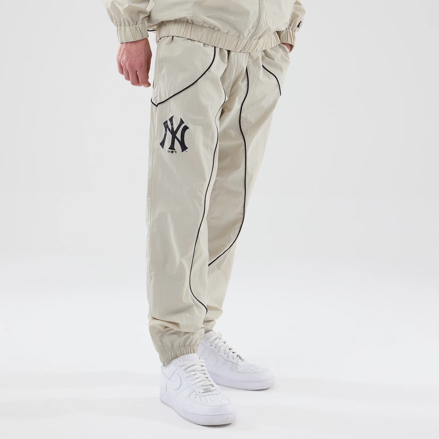 New York Yankees MLB Piping Track Cream Track Pants-kentox