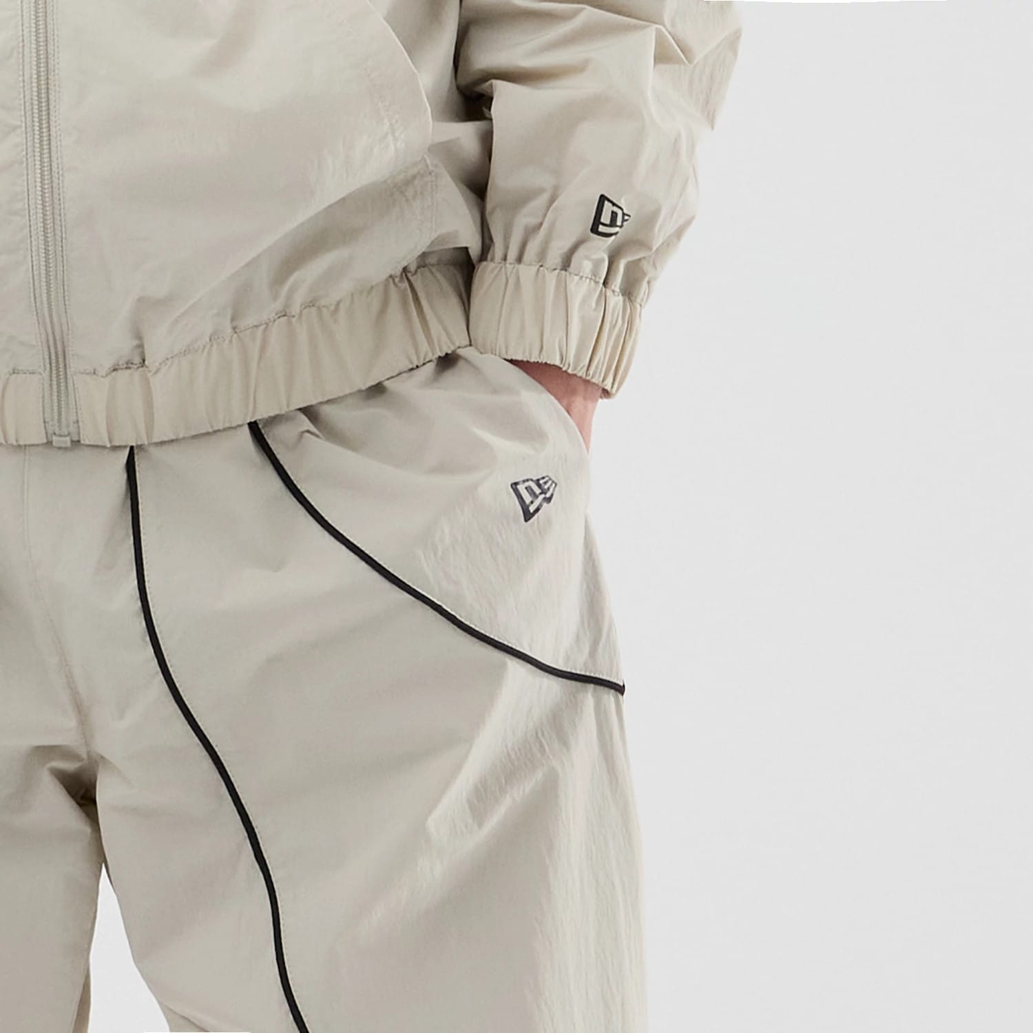 New York Yankees MLB Piping Track Cream Track Pants-kentox