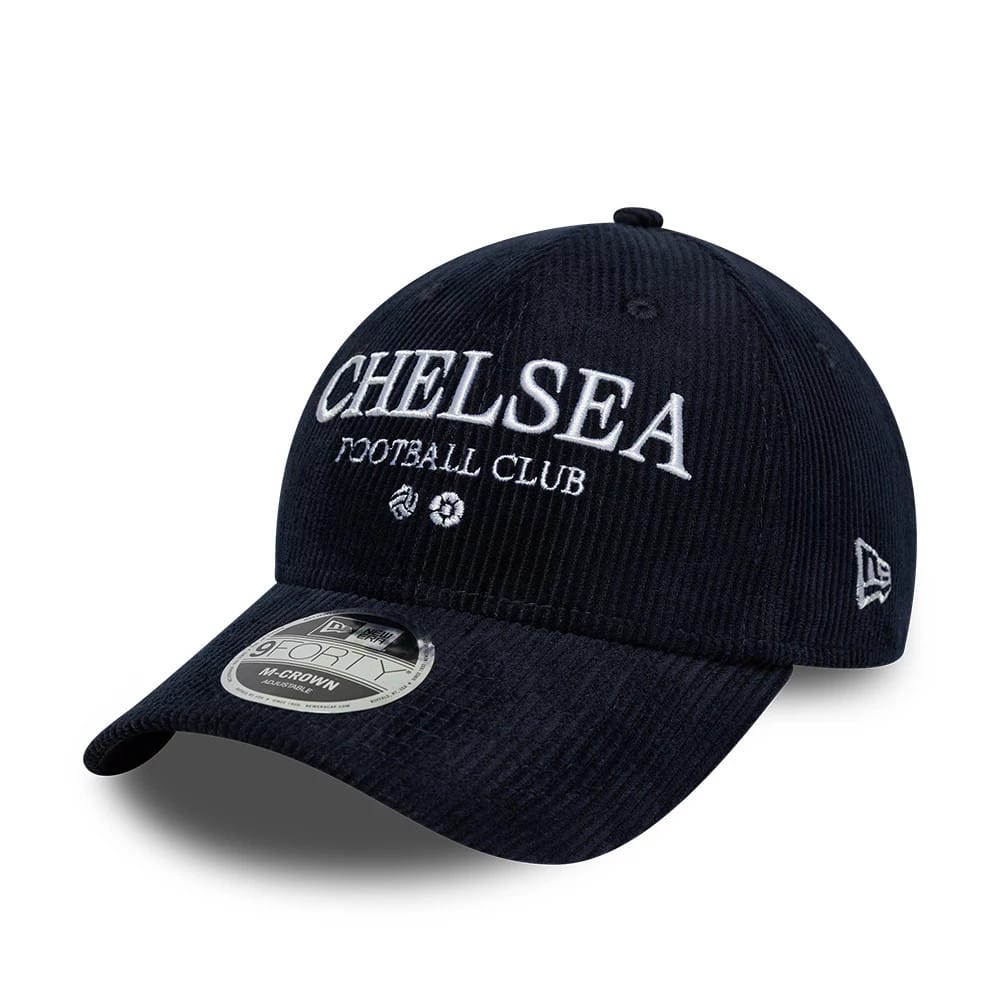 Chelsea FC Cord Navy 9FORTY M-Crown Adjustable Cap-kentox