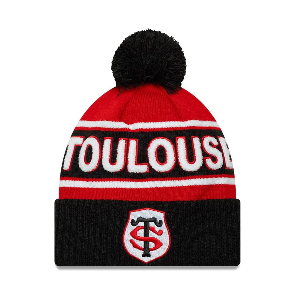 Stade Toulousain Sport Red Cuff Knit Beanie Hat-kentox