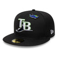 Tampa Bay Rays MLB Icon Black 59FIFTY Fitted Cap-kentox
