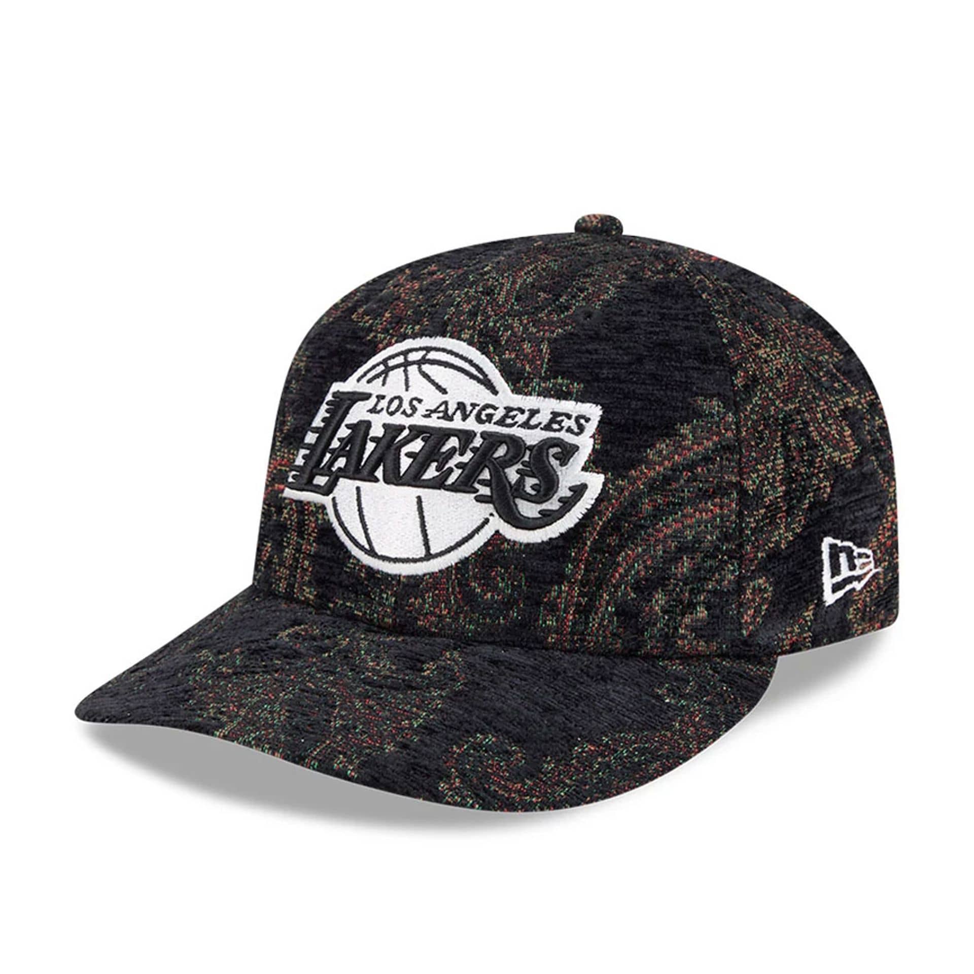 LA Lakers NBA Jacquard Chenille Black 59FIFTY Fitted Cap-kentox