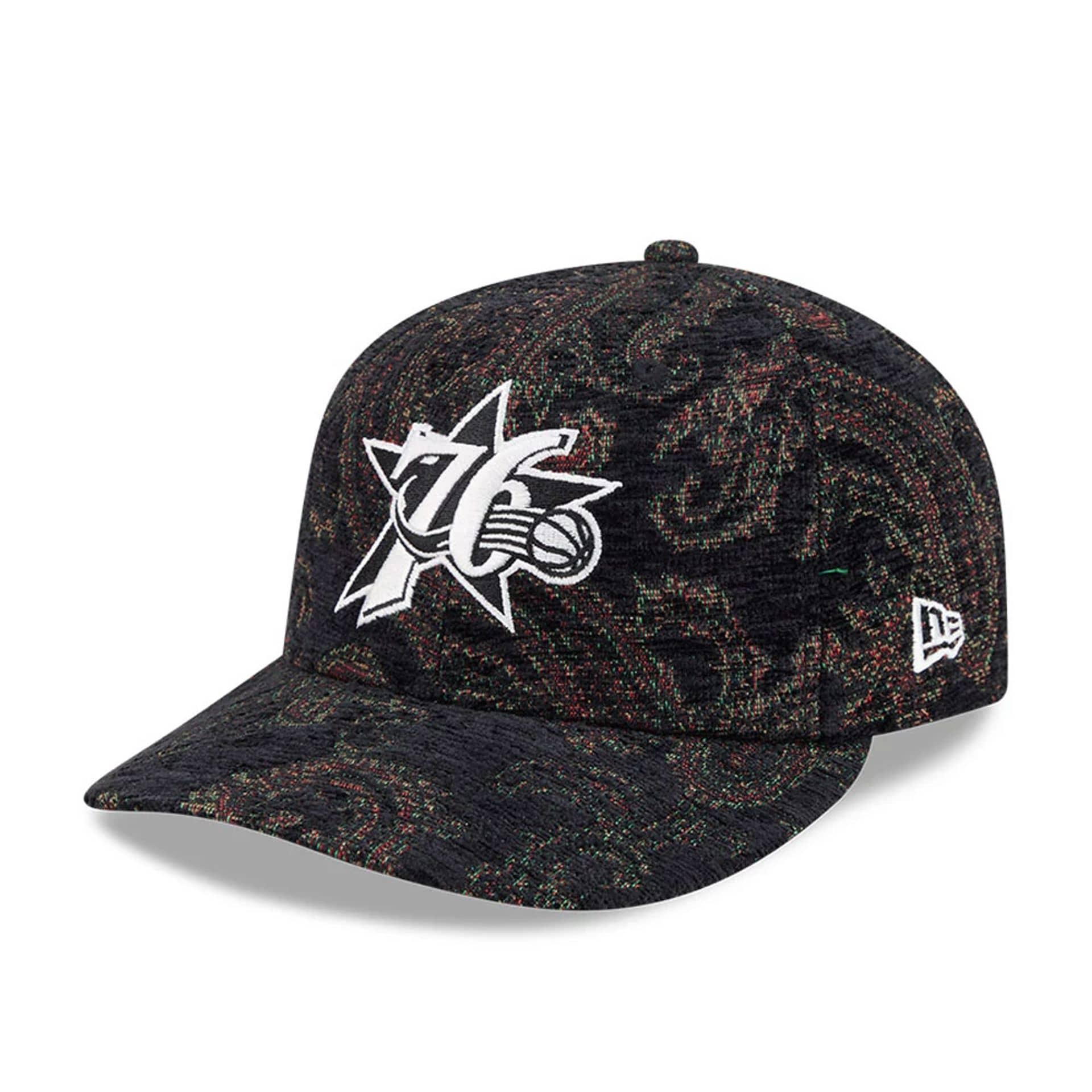 Philadelphia 76ers NBA Jacquard Chenille Black 59FIFTY Fitted Cap-kentox
