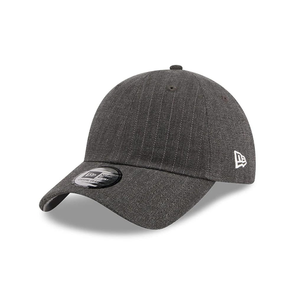 New Era Herringbone Pinstripe Charcoal Casual Classic Adjustable Cap-kentox