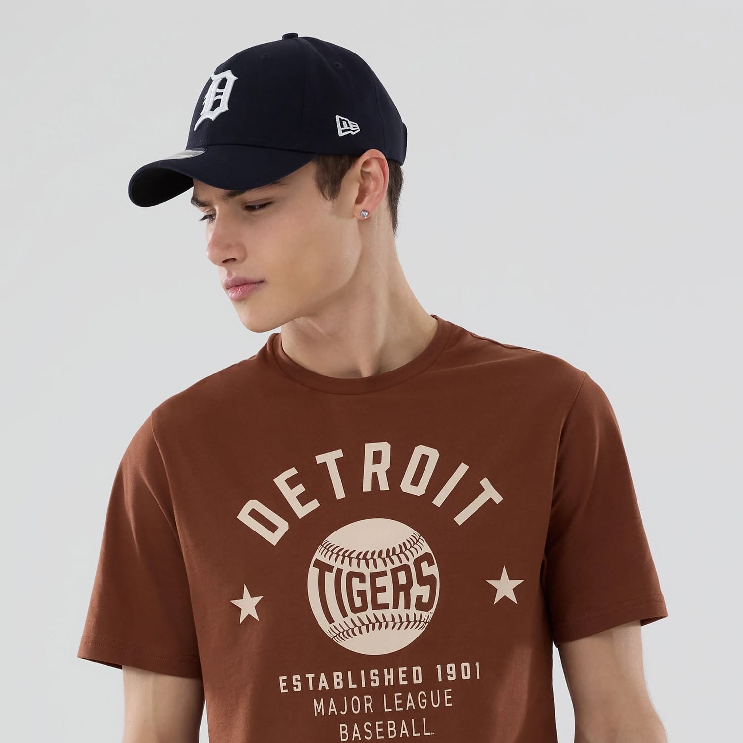 Detroit Tigers MLB Graphic Brown T-Shirt-kentox