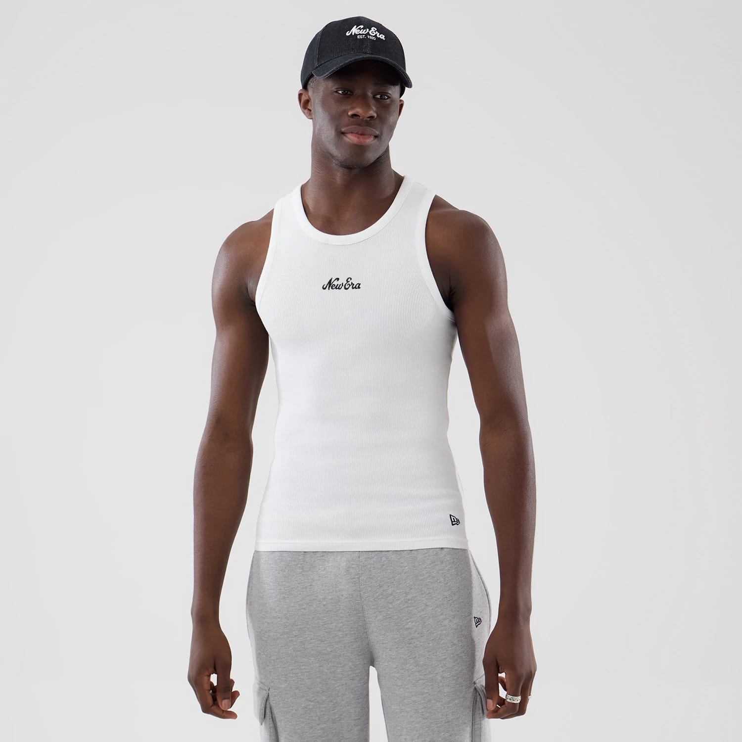 New Era Rib White Vest-kentox